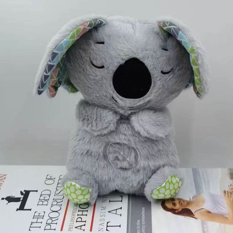 image-Breathing Elephant Plush Bear Doll - Gray, 30cm Cute Sound Music Toy