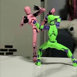 image-YQ 13-14cm 3D Printed Articulated Toy Soldier - Transparent/Purple