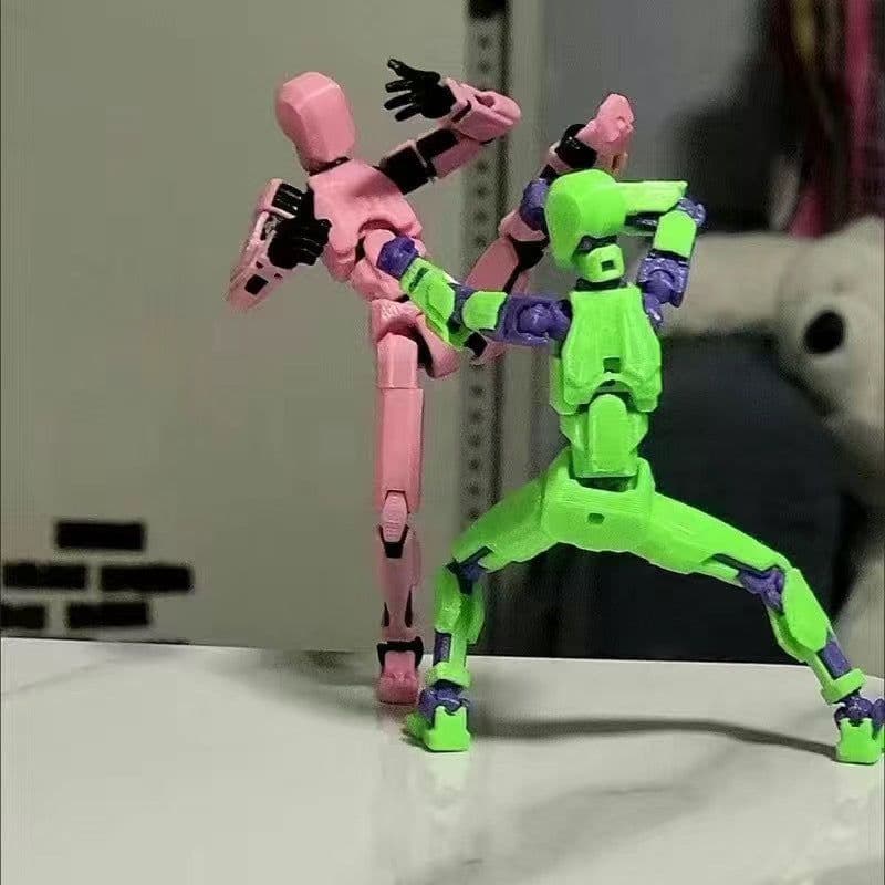 image-YQ 13-14cm 3D Printed Articulated Toy Soldier - Transparent/Purple