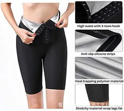 image-High-Waisted Sculpting Shorts - Silver, 4XL/5XL Polyester, Tummy Control