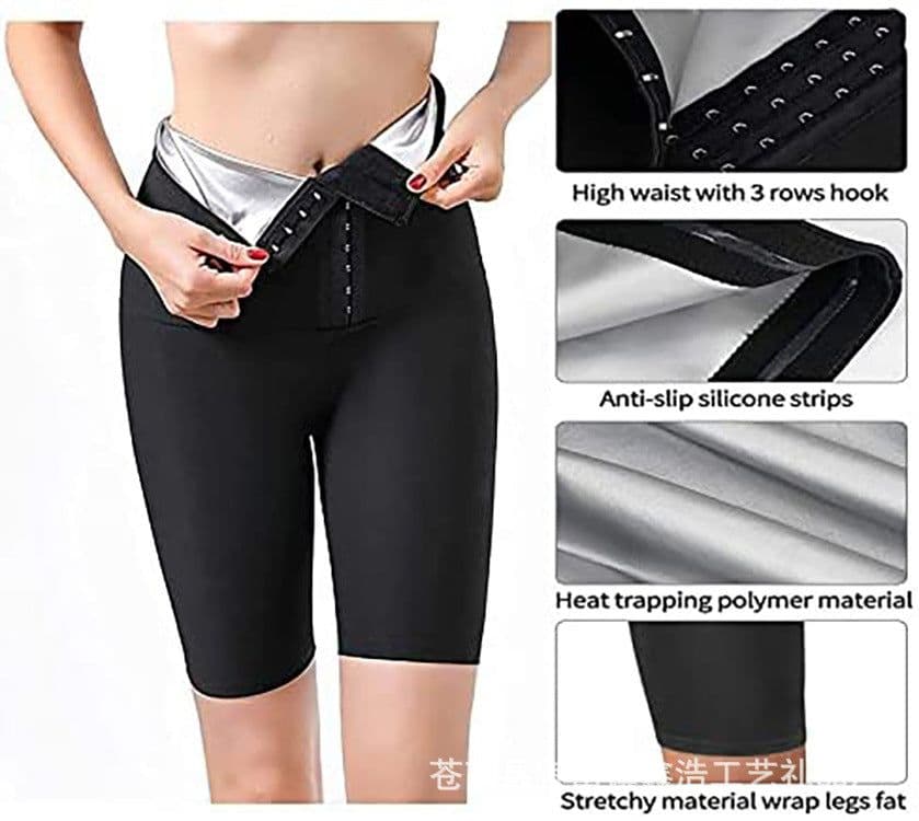 image-High-Waisted Sculpting Shorts - Silver, 4XL/5XL Polyester, Tummy Control