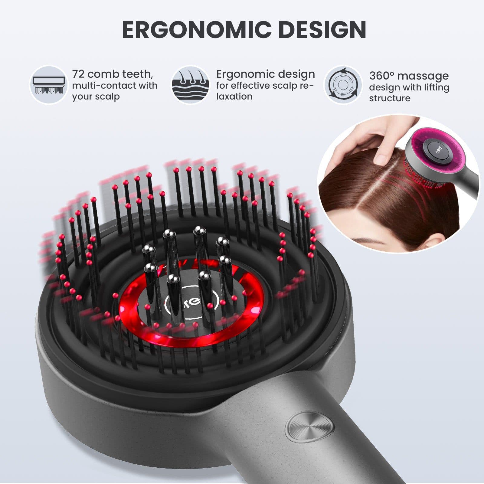 image-Breo Scalp3 Shiatsu Vibrating Scalp Massager - Golden