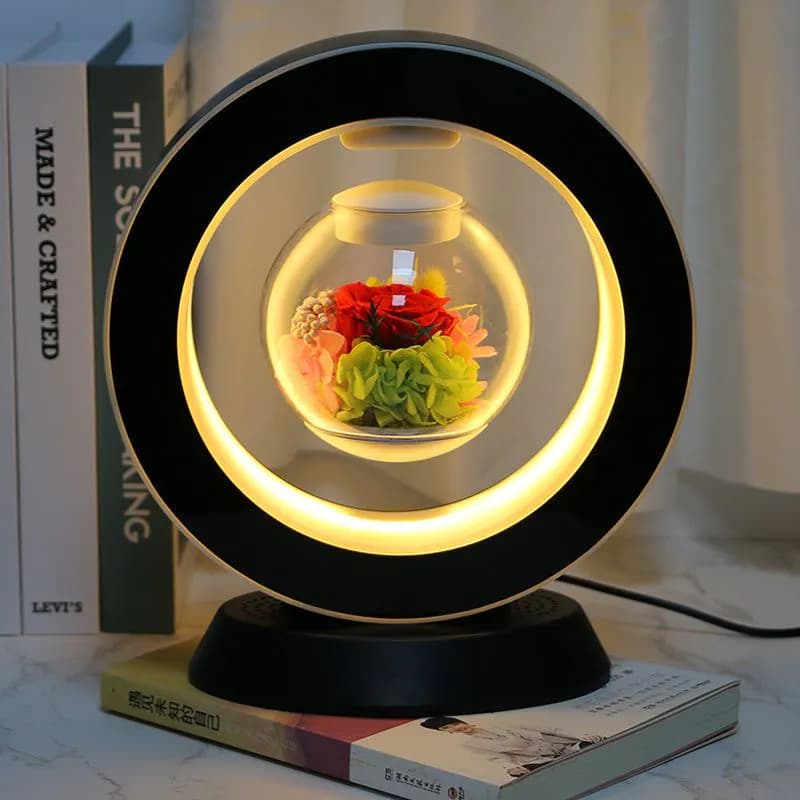 image-Rose Lovers Magnetic Levitation Flower - Blue