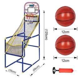 image-Kids' Portable Shooting Machine, Basketball Toy Indoor/Outdoor - Red, 1.49M Height