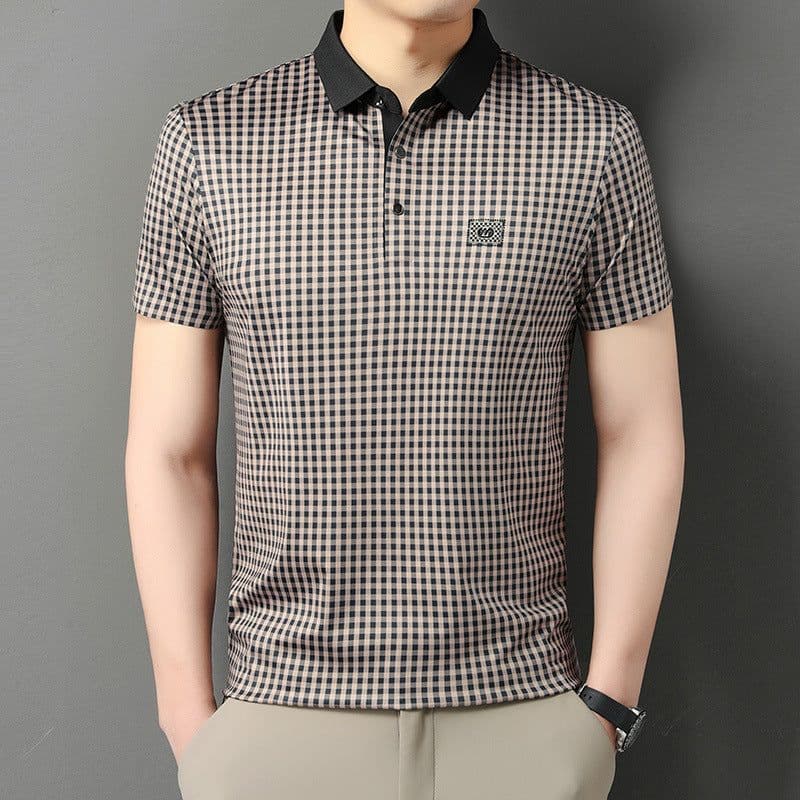 image-Men's Polo Shirt - Black Breathable Short Sleeve M-3XL