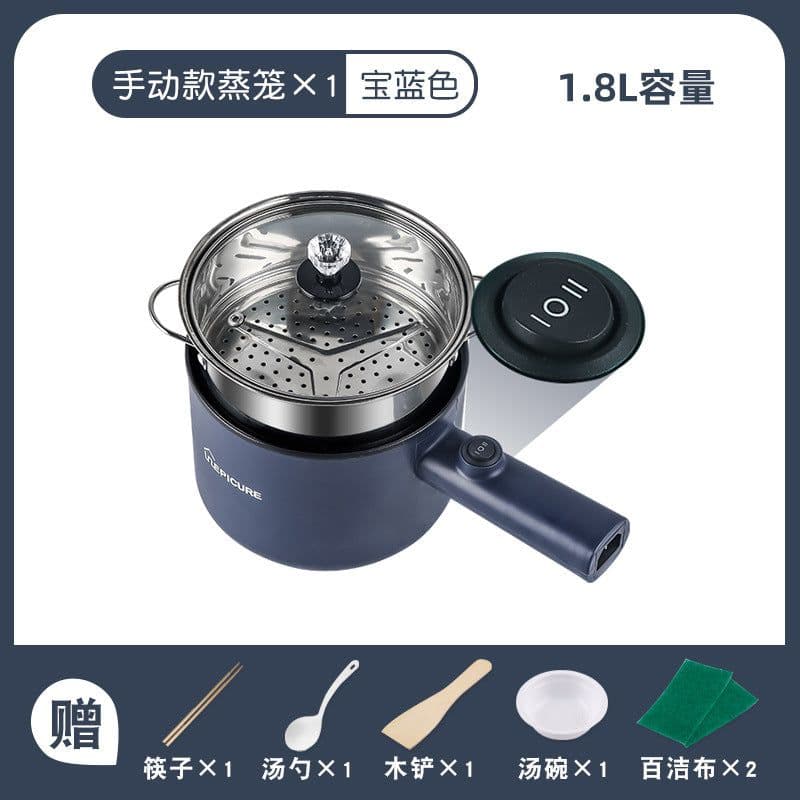 image-110V US standard multi-functional electric cooking pot electric frying pan electric heating pot dormitory student pot mini frying pan instant noodle pot cooking rice