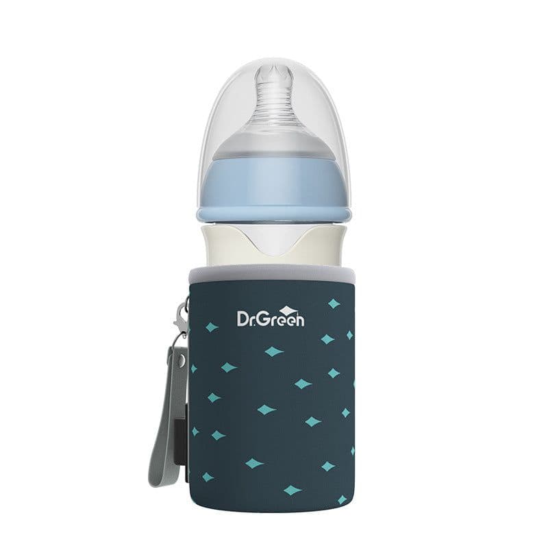 image-Dr. Green Heated Baby Bottle - Tritan Pink 180ml Night Insulation