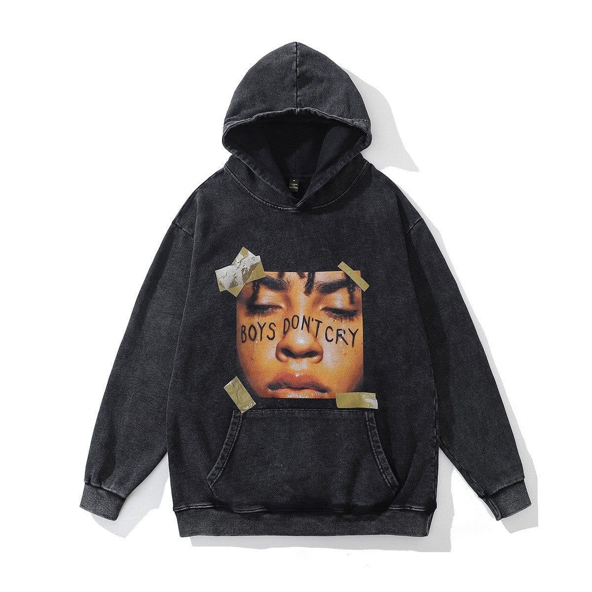 image-Cotton Fleece Hoodie - Kangaroo Pocket Loose Fit XXL