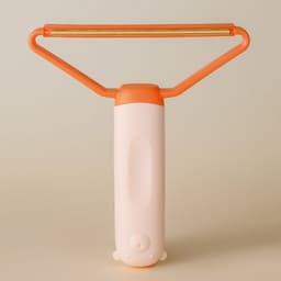 image-Clothes Lint Removal Brush, Pink Orange, Electrostatic Scraper, Dual-Purpose