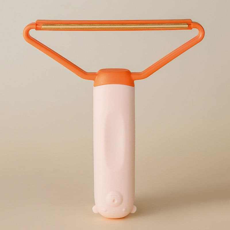 image-Clothes Lint Removal Brush, Pink Orange, Electrostatic Scraper, Dual-Purpose
