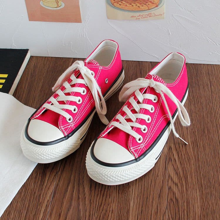image-Triple vulcanization 1970s classic re-engraved low-cut color canvas shoes female students Korean version 2023 spring board shoes