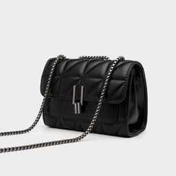 image-Small Square Crossbody Bag Women PU White