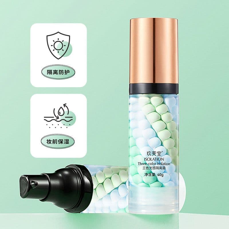 image-Jiumeitang three-color light-sensing isolation cream improves skin tone, refreshing and moisturizing makeup primer, natural nude makeup rejuvenation isolation cream