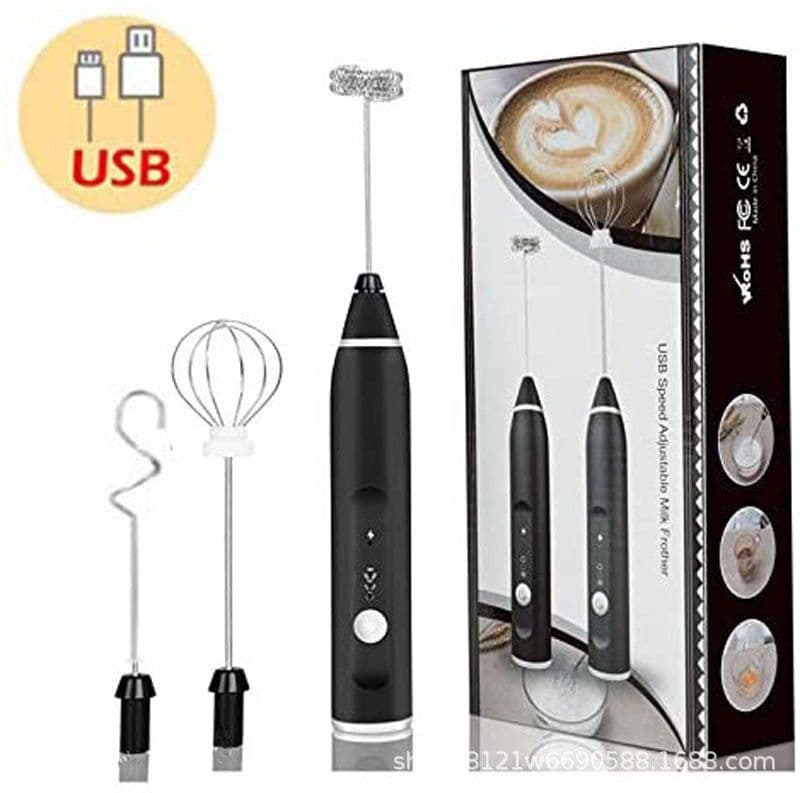 image-Handheld USB Electric Milk Frother - Baking Whisk Mixer
