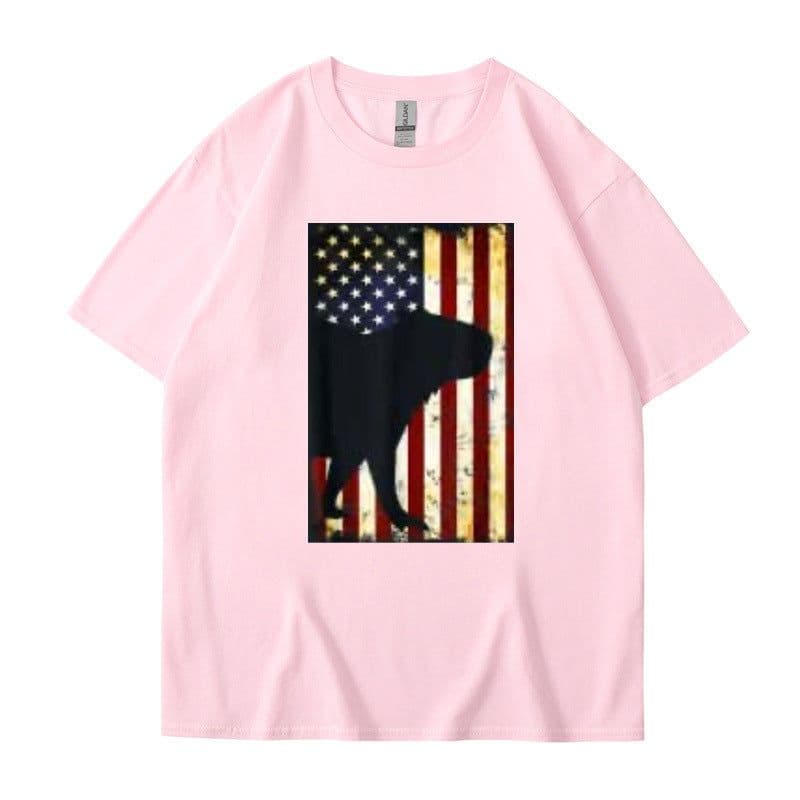 image-Men's Cartoon T-Shirt Dark Gray Cotton Short Sleeve