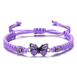 image-Butterfly Flower Bracelet Hand-Woven Adjustable