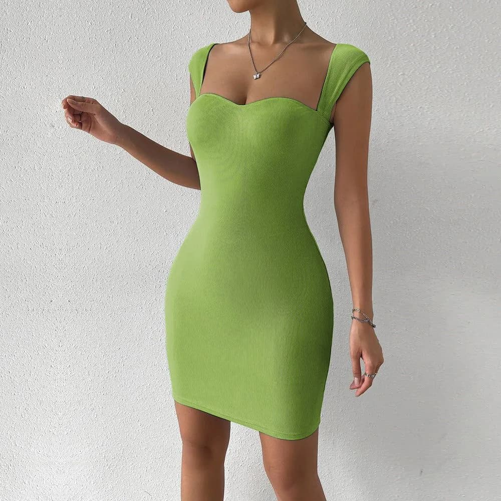 image-Elegant Spring/Summer Sleeveless Skirt - Green XL