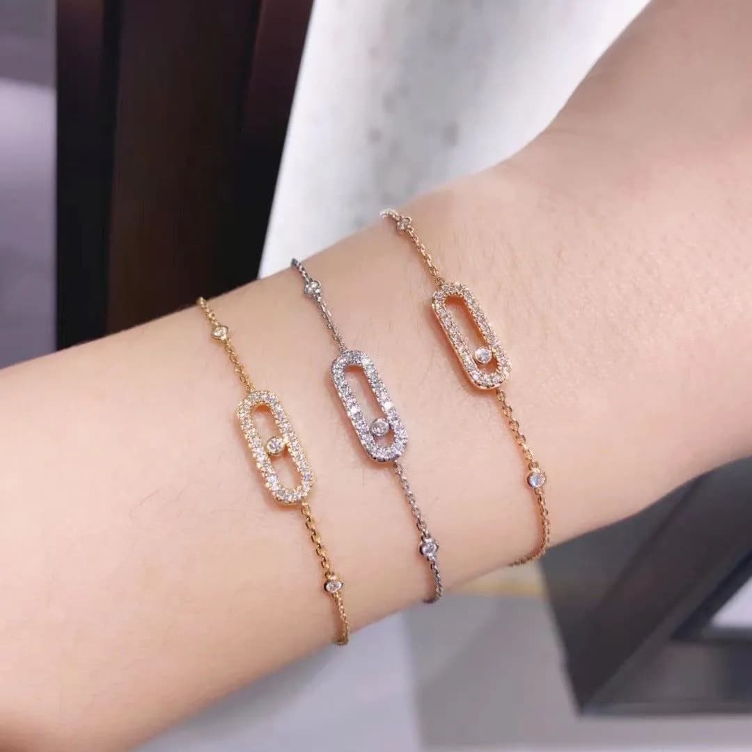 image-Sika-plated 18K Rose Gold Diamond Bracelet for Women (65 characters)
