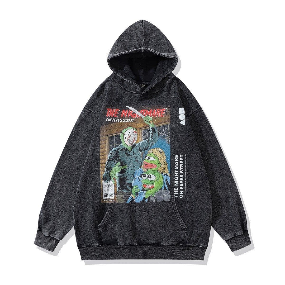 image-Cotton Fleece Hoodie - Kangaroo Pocket Loose Fit XXL