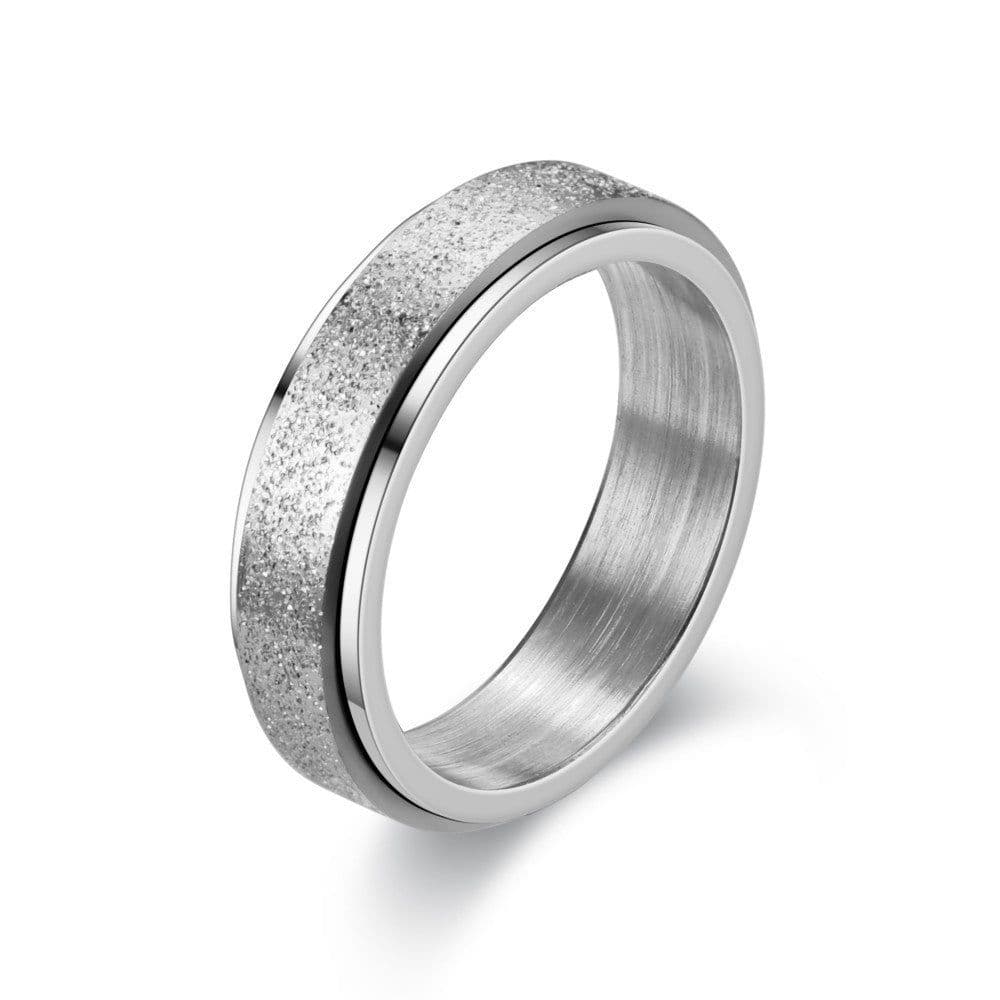 image-New simple transfer jewelry men's titanium steel rotatable beer bottle chain ring personality domineering ring