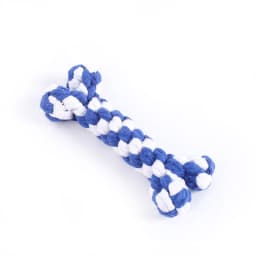 image-Cotton Rope Dog Teeth Cleaning Toy - Green and White