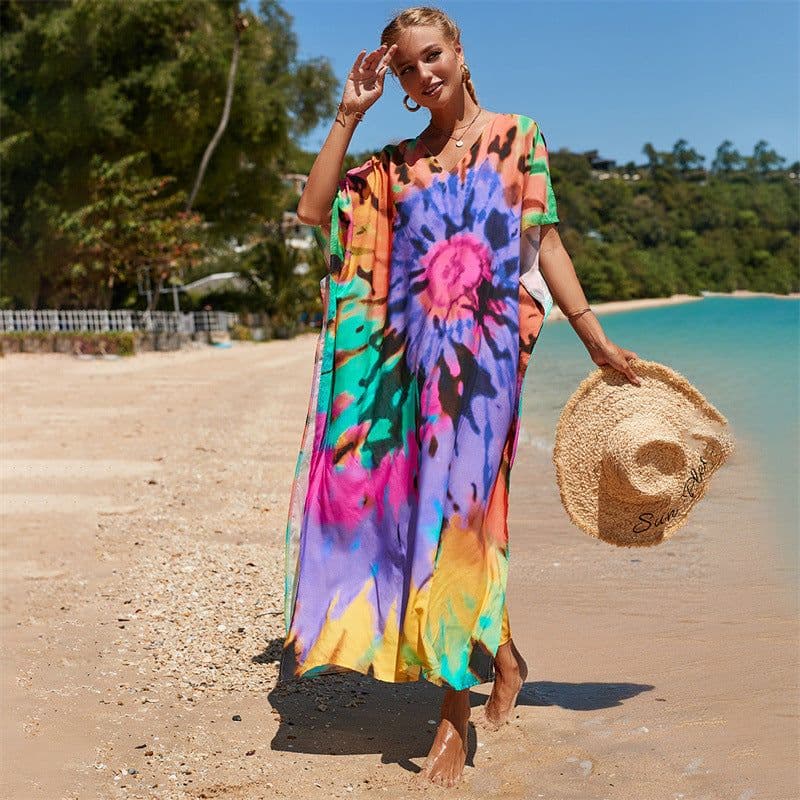 image-LH621 European and American beach blouse cotton skirt