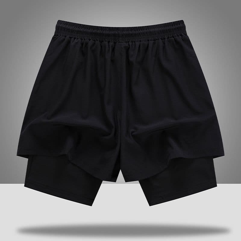 image-Men's Basketball Shorts - Grey Nylon Quick-Dry Loose