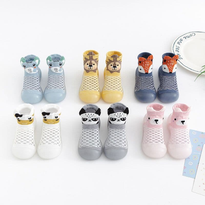 image-Summer Toddler Mesh Animal Socks - Light Blue Elephant 26/27