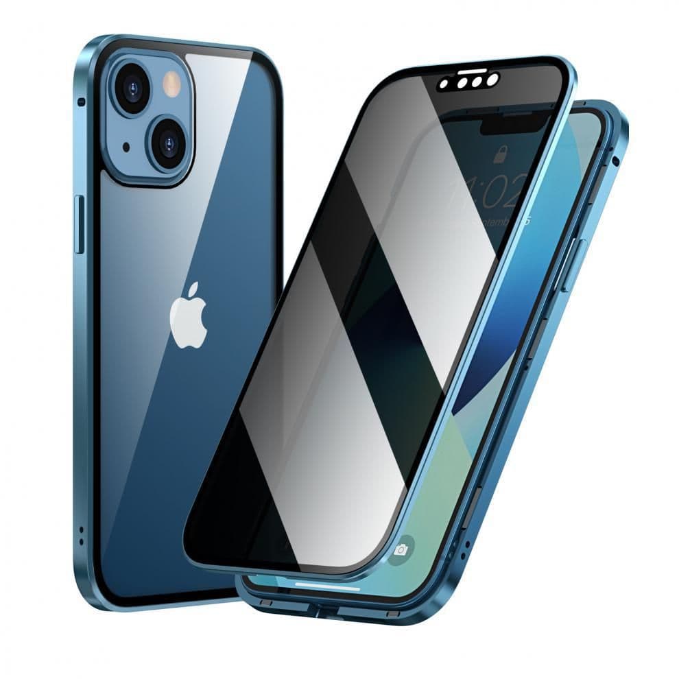 image-Suitable for iPhone14 mobile phone case Magneto Apple HD / anti-peep double-sided glass metal magnetic suction protective cover