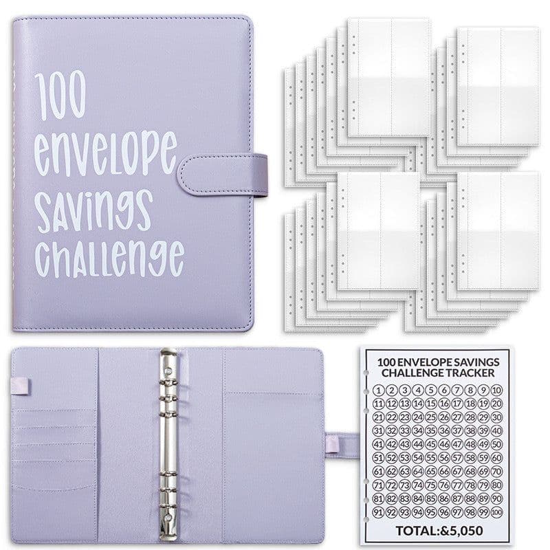 image-100 Days Saving Money Notebook - A5 Pink