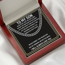 image-Cuban Link Copper Necklace - Women's Cross Chain