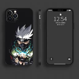 image-iPhone 15 Naruto Cartoon Phone Case - TPU Anti-fall - Black