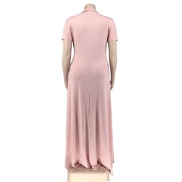 image-FAGADOER Elegant Solid Plus Size Dress XL 5XL Women Short Sleeve A Line Casual
