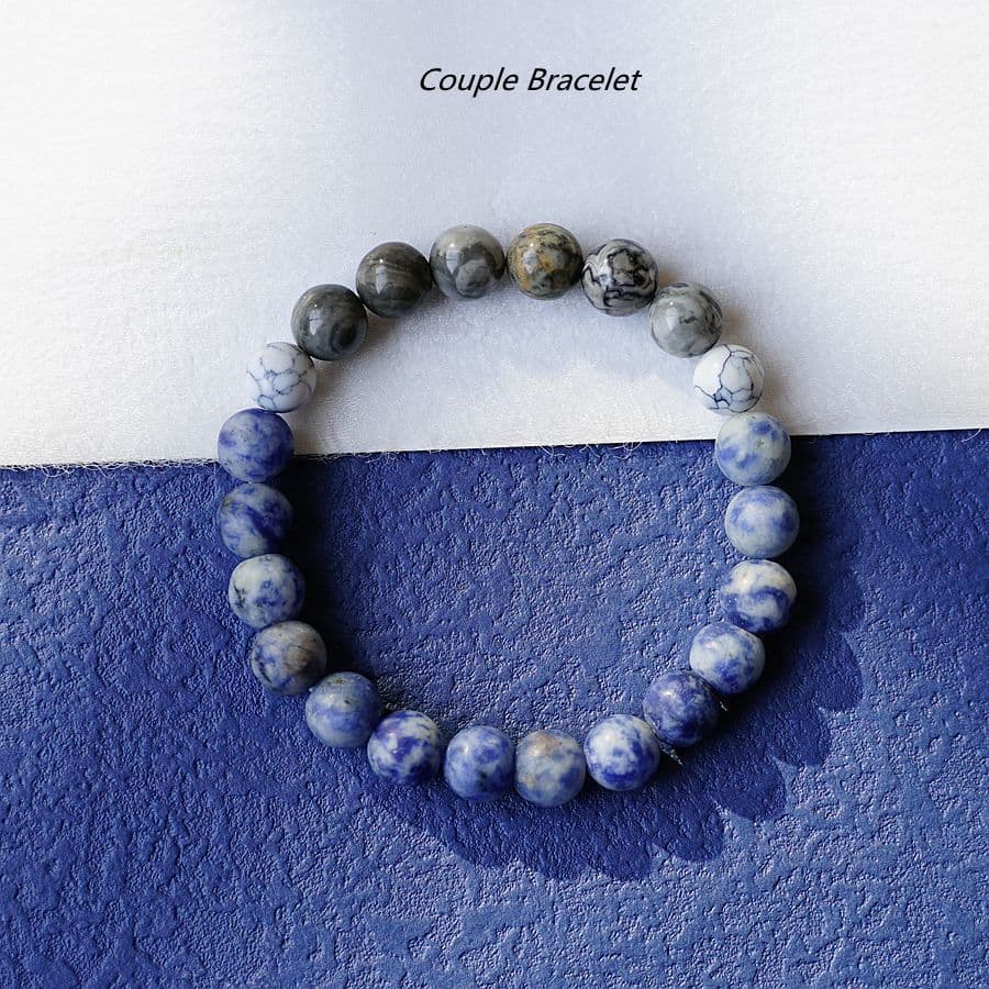 image-Couple Bracelet - Blue Stone Literary Retro Gift