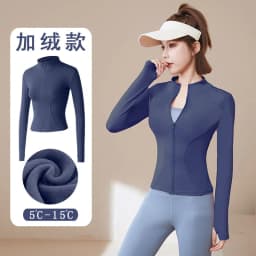 image-Women's Spring/Autumn Running Jacket, Quick-Drying Yoga Top, XXXL