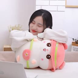image-Moren Story Pink Hamster Plush Toy - Soft Doll Gift for Kids