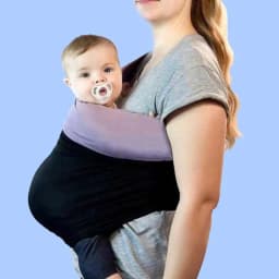 image-Country Beauty Baby Carrier Sling - Light Purple + Beige - One Size