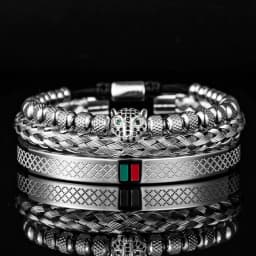 image-Morooki Stainless Steel Bracelet Set - Gold