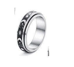 image-New simple transfer jewelry men's titanium steel rotatable beer bottle chain ring personality domineering ring