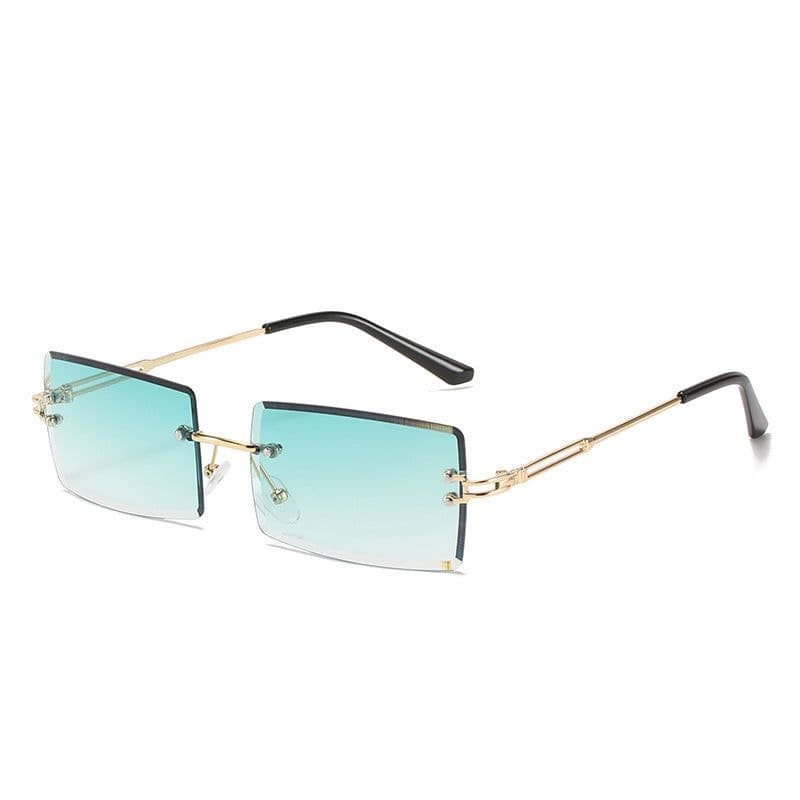 image-RUISIMO Square Sunglasses - Gold Metal Frame Brown Gradient