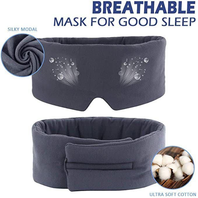 image-Japanese Blackout Modal Cotton Eye Mask, Large, Breathable