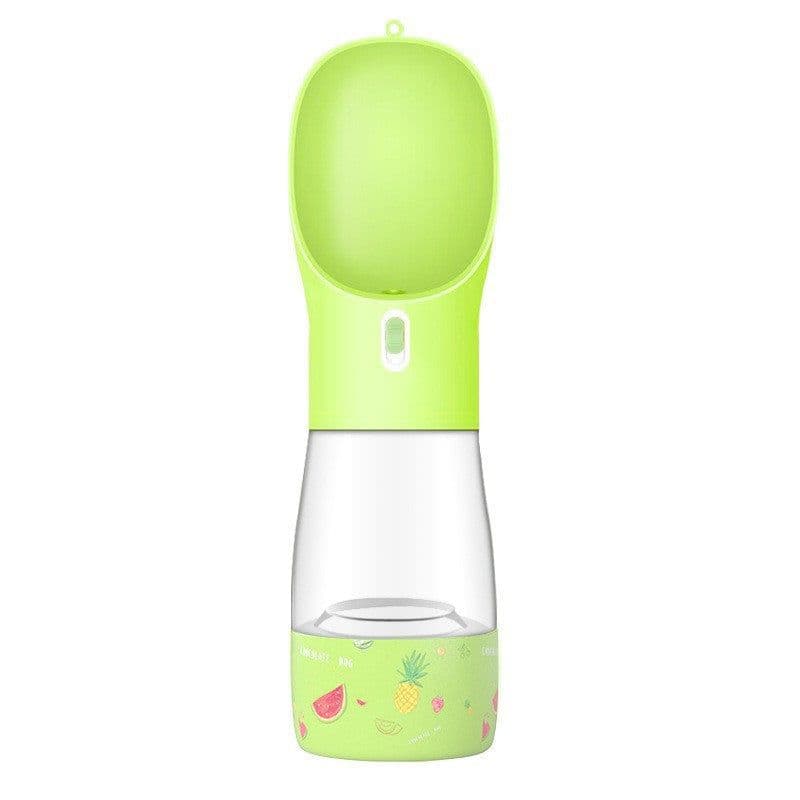 image-Portable Pet Water Bottle, Green, Plastic Travel Cup, Dog Fountain, Cat Drinker