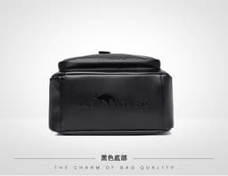 image-Backpack Women's Navy Blue PU Leather 20-35L