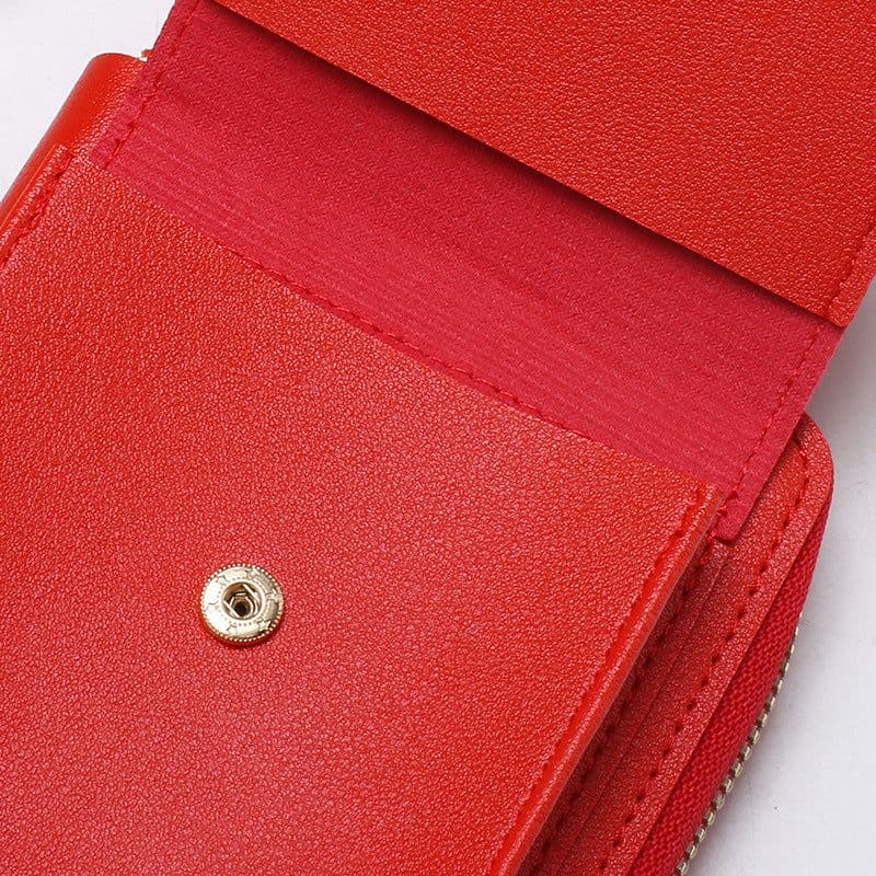 image-Light Purple PU Leather Phone Bag - Korean Style