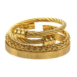 image-Stainless Steel Geometric Bracelet Men - Retro