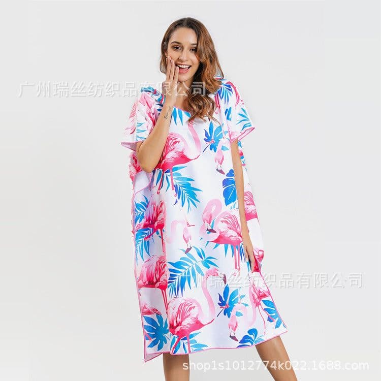 image-Reese Microfiber Beach Changing Robe Pink