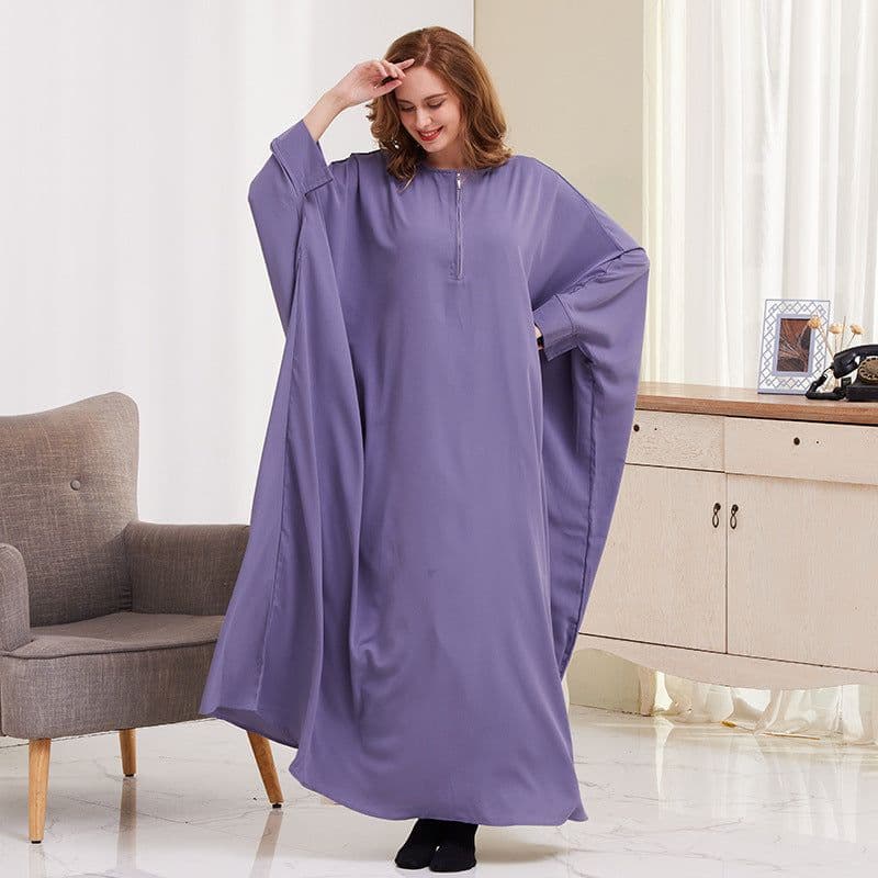 image-Xueguo Muslim Dress - Blue Swing Long Sleeve