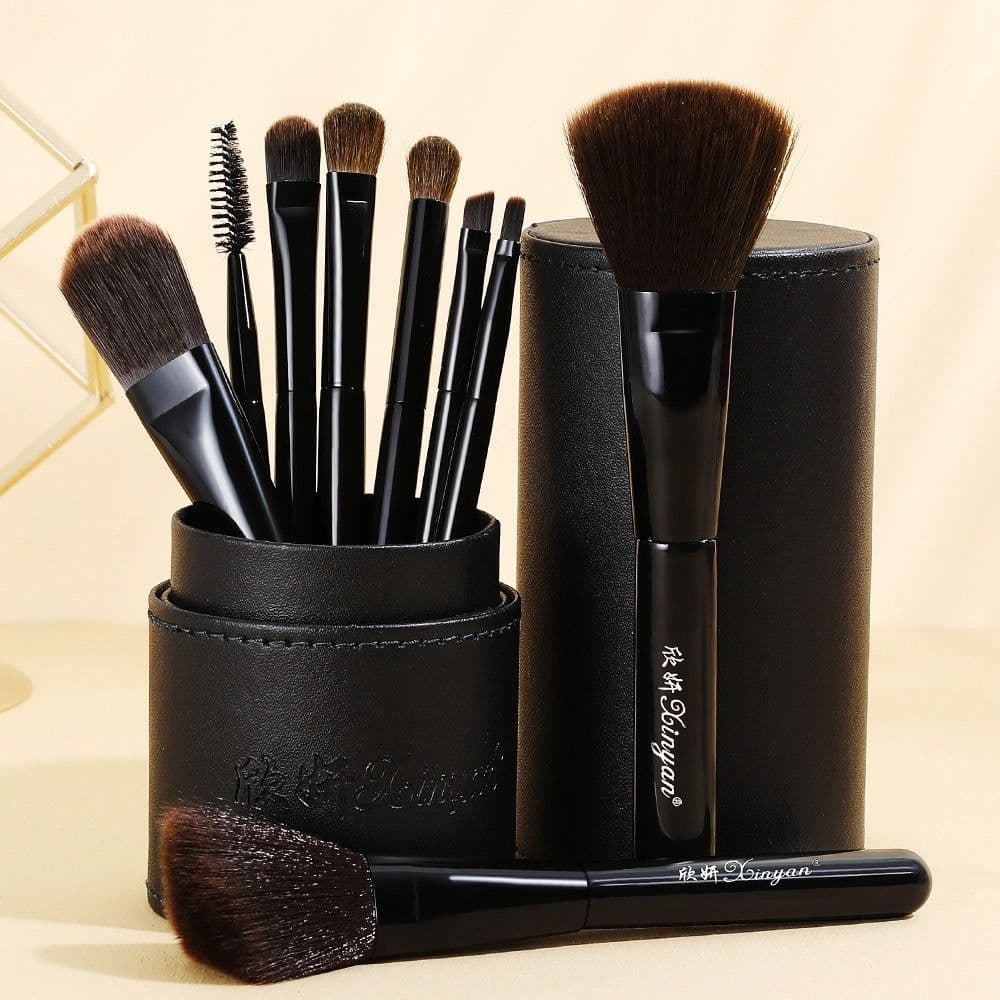 image-XINYAN Makeup Brush Set 9 Pieces Pony Hair Black