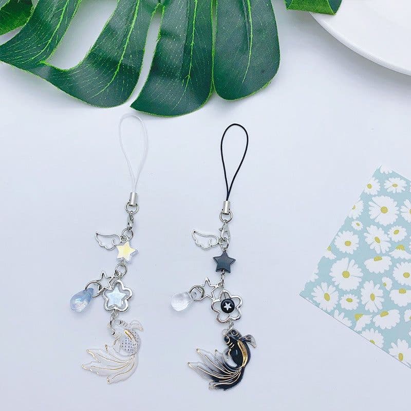 image-New Chinese Koi Beaded Hanging Chain - Versatile Mobile Phone Pendant