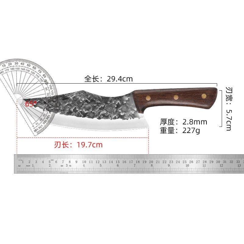 image-Curved Back Butcher Knife 19.7" Stainless Steel